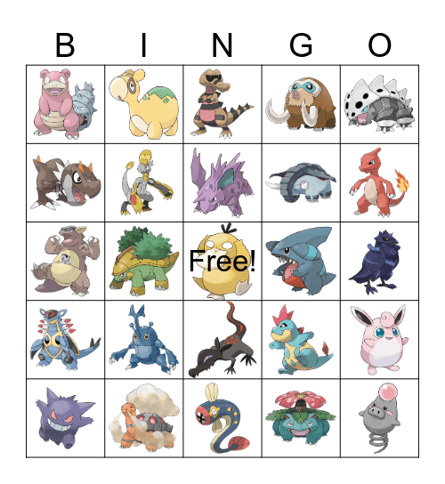 Pokemon Concierge Bingo Card