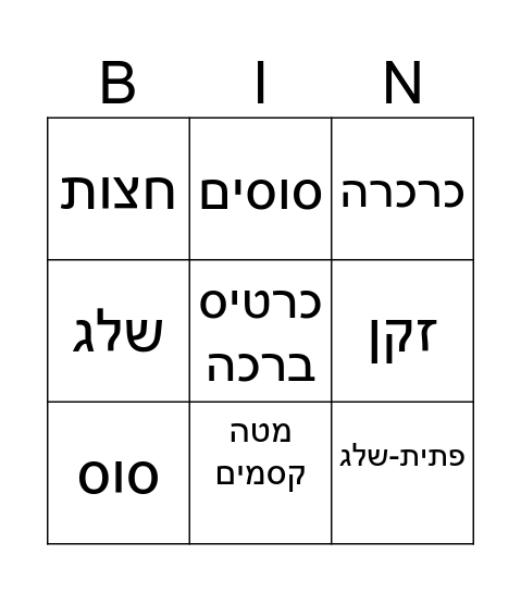 נובי גוד - קבוצה 2 Bingo Card