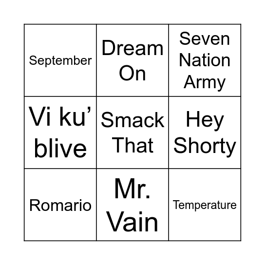 LA BAR BINGO Card