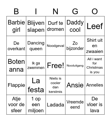 Neel en Suus playlist 2023 Bingo Card