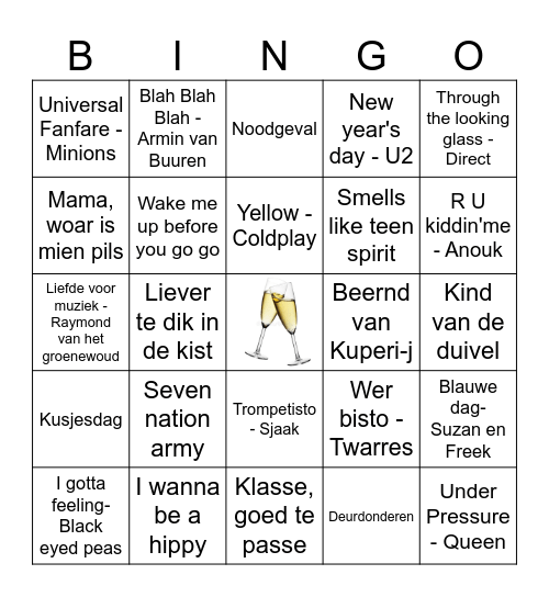 NEW YEAR'S BINGO GEERTS Bingo Card