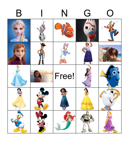 DISNEY BINGO Card