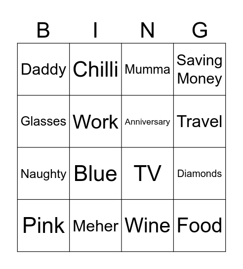 29-Dec Bingo Card