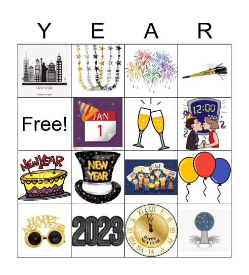 New Years Bingo Card