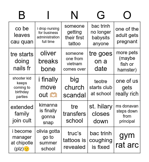 2024 BINGO 🫡 Bingo Card