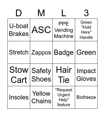 SAFETY BINGO Card