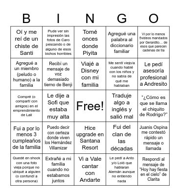 Ospinas - 2023 Bingo Card