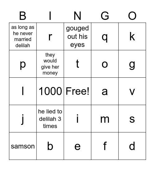 LLUVIAS KIDZ Bingo Card