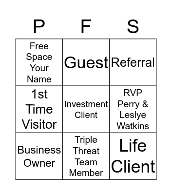 WATKINS GROUP Bingo Card