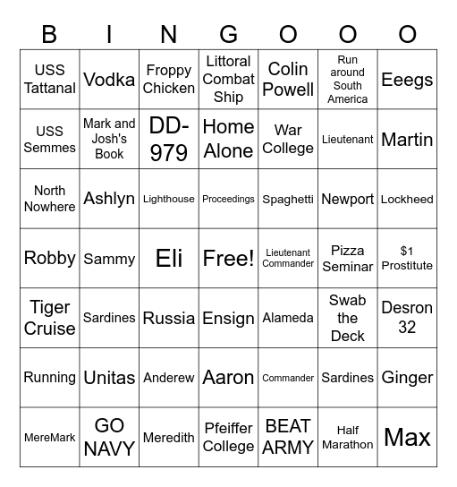 Baba Bingo Card
