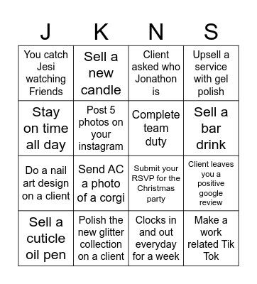 UA January Bingo Card