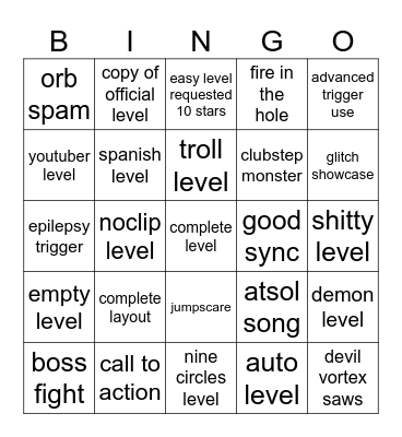 recent tab bingo Card