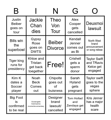 2024 Bingo Card