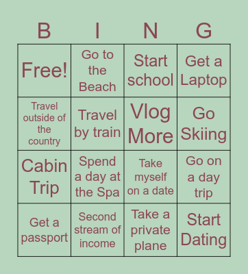 Year 2024 Bingo Card Bingo Card