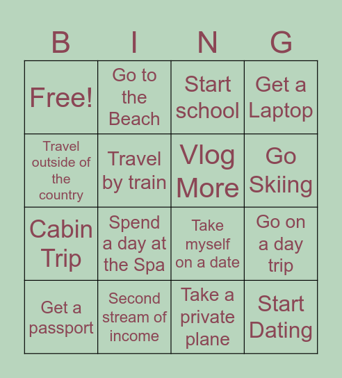 Year 2024 Bingo Card Bingo Card