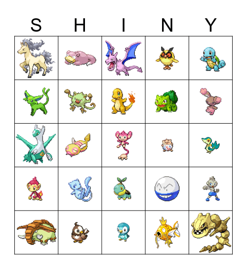 Shiny Bingo 2024 Bingo Card