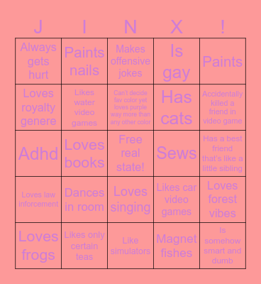 My gay bingo Card