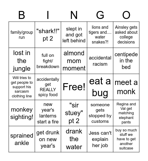 Kids Bingo - Thailand 2023-2024 Bingo Card