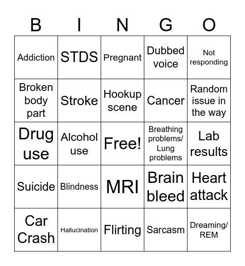 Home Bingo Card