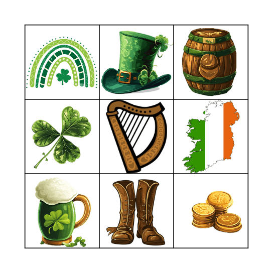 St. Patricks Day Bingo Card