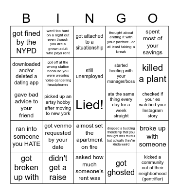 2023 Bingo Card