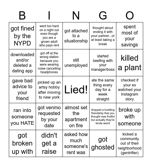 2023 Bingo Card