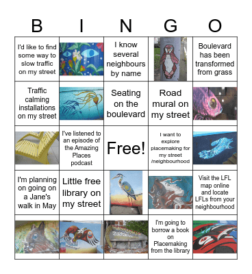 Placemaking Bingo Card