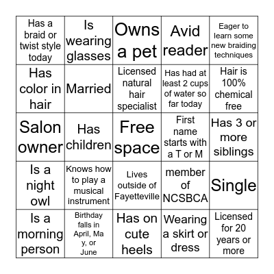 Get to know your classmates  Bingo Card