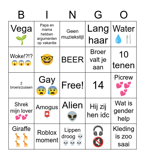 Bingo time Bingo Card