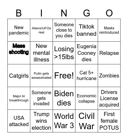 2024 BINGO Card