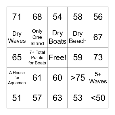 Tiny Islands Bingo - January 2024 Bingo Card