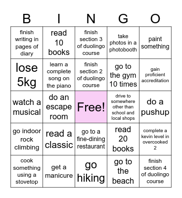 2024 Bingo Card