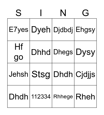 Test marcel Bingo Card