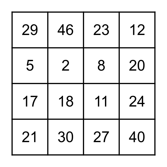 BINGO MUSICAL Bingo Card