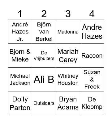 Swingo 3 Bingo Card
