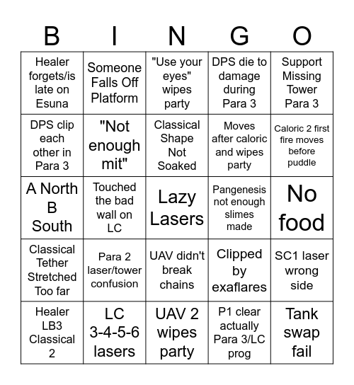 P12S Bingo Card