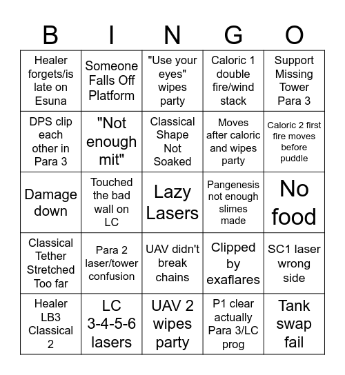 P12S Bingo Card