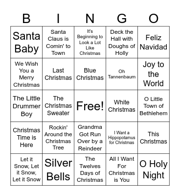 xmas singo Bingo Card