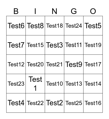 Bingo Card