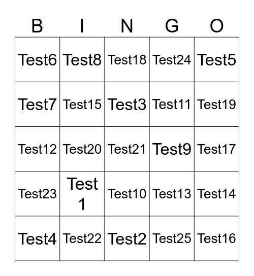 Bingo Card