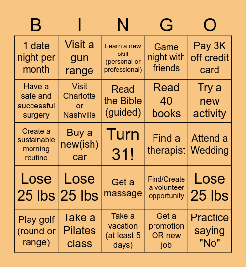 Kerris' 2024 Bingo Card Bingo Card