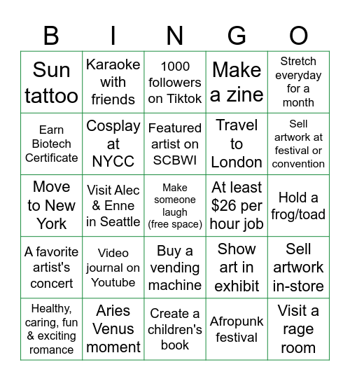 2 0 2 4 Bingo Card