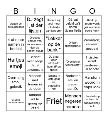 Top 2000 bingo Card