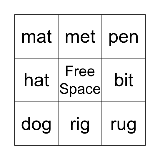 Letter Land group 1 Bingo Card