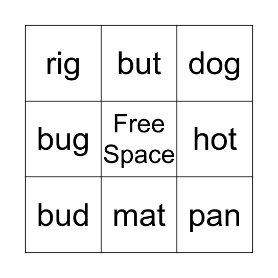Letter Land group 1 Bingo Card