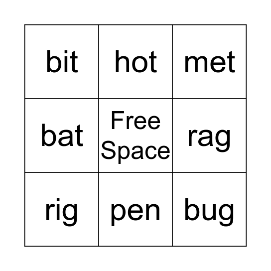 Letter Land group 1 Bingo Card