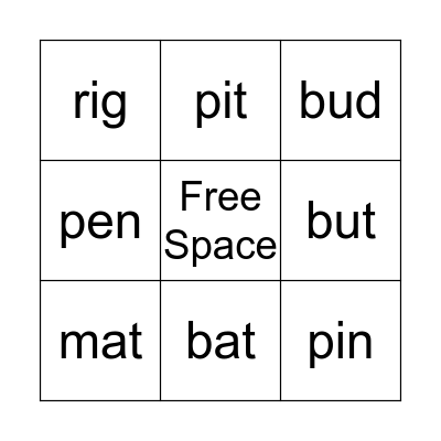 Letter Land group 1 Bingo Card