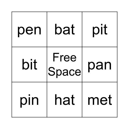 Letter Land group 1 Bingo Card