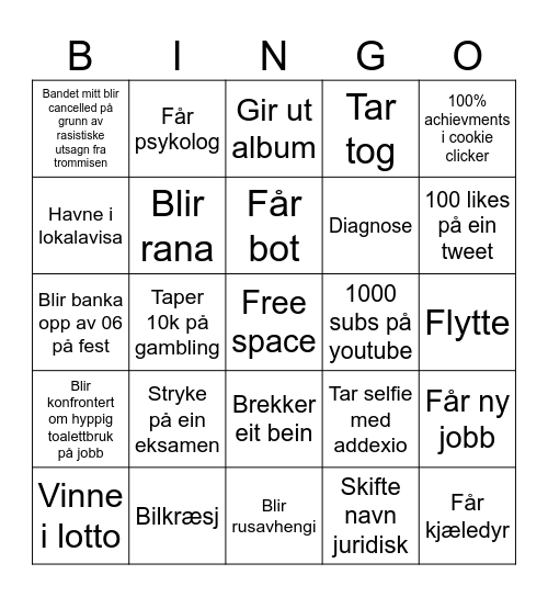 2024 Bingo Card