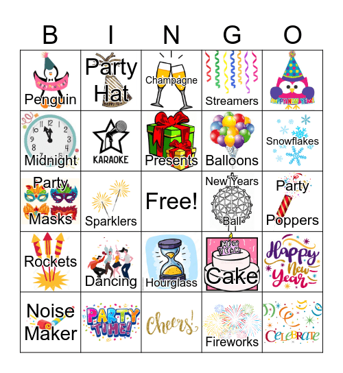 New Years Bingo Card